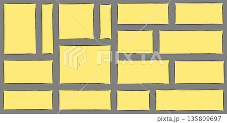 Handmade Yellow Note Blocks with Rough Edges 135809697