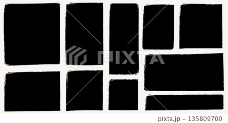 Rough Black Rectangle Frames with Imperfect Edges 135809700