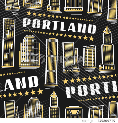 Vector Portland Seamless Pattern 135809715