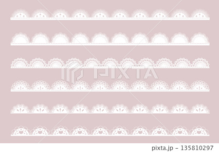 可愛いレース素材,レースリボンのセット 135810297