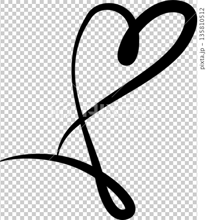 Heart continuous line drawing. Decorative design 135810512