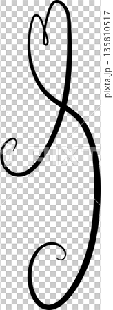 Heart continuous line drawing. Decorative design Heart continuous line drawing. Decorative design 135810517