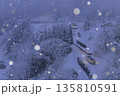 雪降る飯山線 135810591