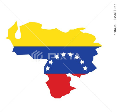 venezuela flag map  icon vector element desgin 135811267