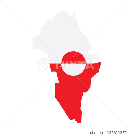 greenland flag map icon vector element desgin 135811275