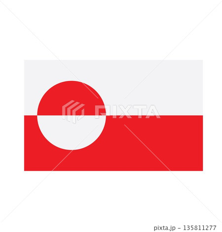 greenland flag  icon vector element desgin 135811277