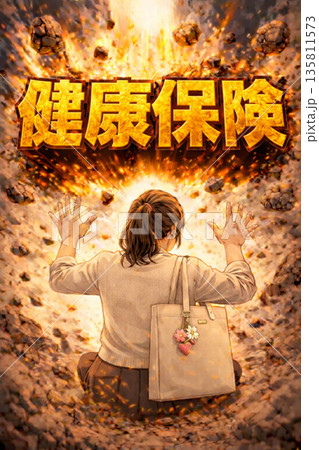 健康保険料の負担に悩む女子大生 135811573
