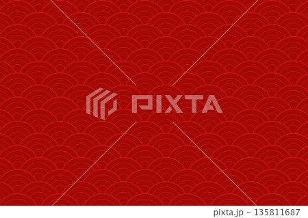 Elegant red background with wave patterns for Chinese New Year Elegant red background with wave patterns for Chinese New Year 135811687