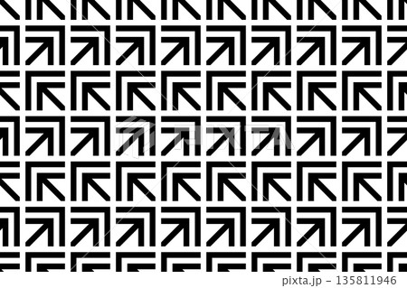 Abstract geometric pattern. A seamless vector background. White and black ornament. Graphic modern pattern. Simple lattice graphic design. Abstract geometric pattern. A seamless vector background. White and black ornament. Graphic modern pattern. Simple lattice graphic design. 135811946