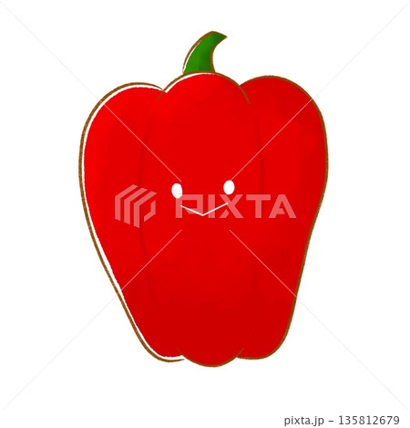 にこにこあか野菜｜ゆるかわパプリカ 135812679