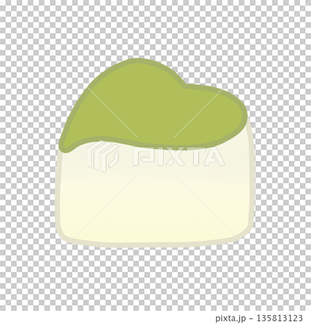 ハート型ホワイトチョコレートのイラスト ハート型ホワイトチョコレートのイラスト 135813123