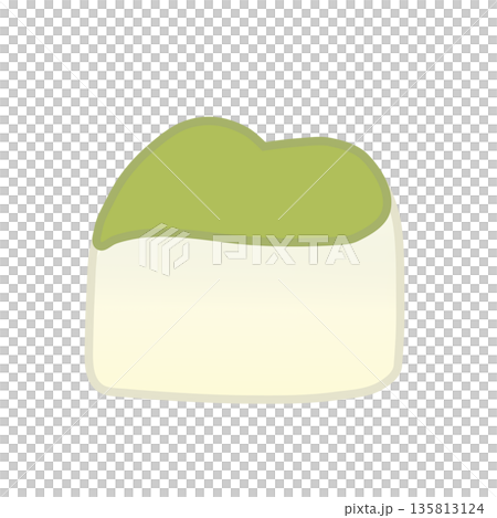 ハート型ホワイトチョコレートのイラスト ハート型ホワイトチョコレートのイラスト 135813124