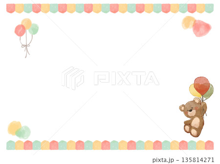 卒園式・修了証書 そのまま使えるパステル証書・メッセージカードテンプレート 135814271