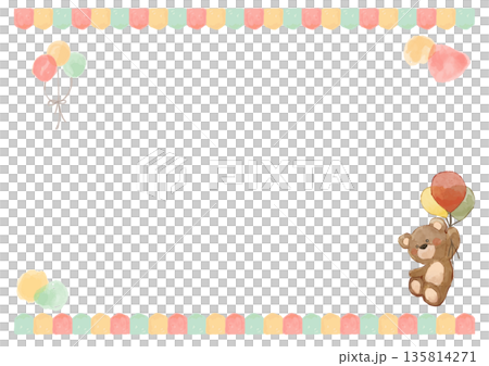 卒園式・修了証書 そのまま使えるパステル証書・メッセージカードテンプレート 135814271