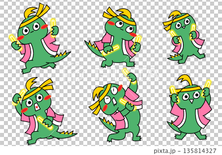 卓柏卡布拉歡呼雀躍，角色揮舞著螢光棒跳舞 135814327