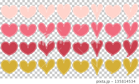 A heart-shaped material set with a simple, cute, and pop design A heart-shaped material set with a simple, cute, and pop design 135814534