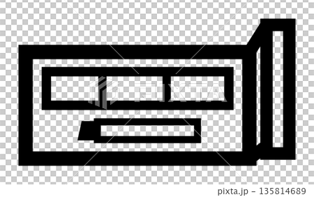 シンプルなアイブロウパウダーパクトのアイコン 135814689