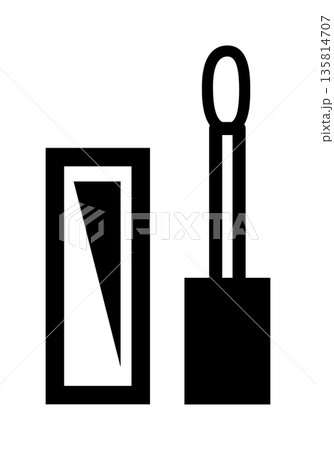 シンプルなリップグロスの線画アイコン 135814707