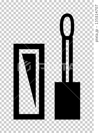 シンプルなリップグロスの線画アイコン 135814707