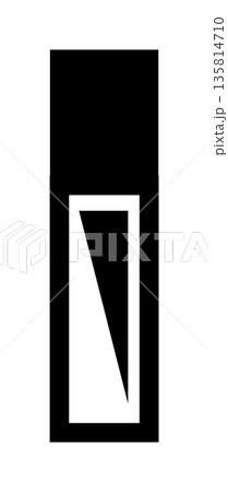 シンプルなリップグロスボトルのアイコン 135814710