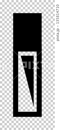 シンプルなリップグロスボトルのアイコン 135814710