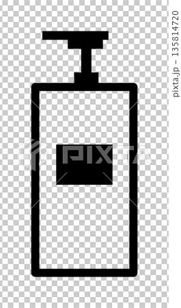 Simple cosmetic bottle icon 135814720
