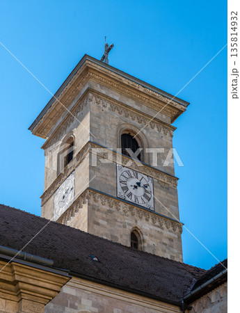 Detailed View of St Michael Cathedral Clock Tower in Alba Iulia Detailed View of St Michael Cathedral Clock Tower in Alba Iulia 135814932