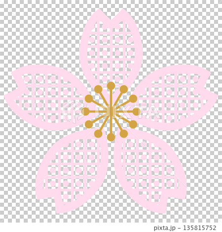 シンプルな桜の素材-1-3 シンプルな桜の素材-1-3 135815752