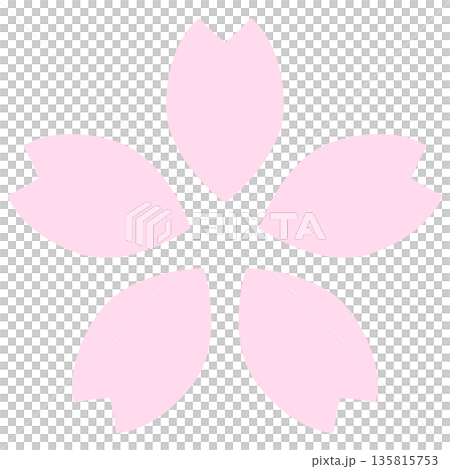 シンプルな桜の素材-1-4 135815753