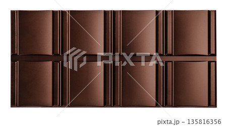 Dark chocolate bar isolated on white background Dark chocolate bar isolated on white background 135816356