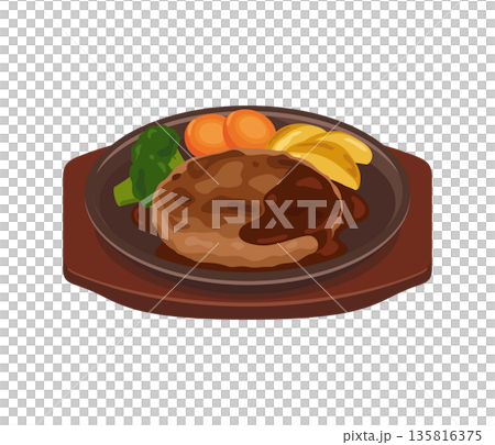 Hamburger, flat illustration Hamburger, flat illustration 135816375