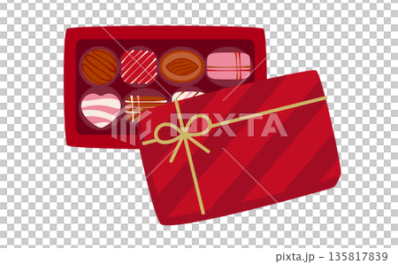 情人節心型禮物，盒裝巧克力禮盒，內含糖果巧克力 135817839