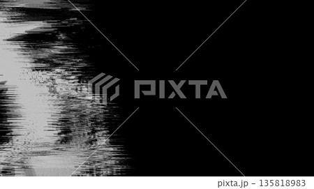 Abstract glitch distortion pattern in black white with pixelated texture for digital 80s cyberpunk aesthetic Abstract glitch distortion pattern in black white with pixelated texture for digital 80s cyberpunk aesthetic 135818983