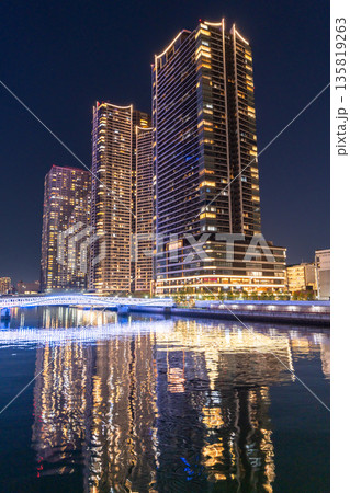 《東京都》東京ベイエリア・タワーマンションの夜景 135819263