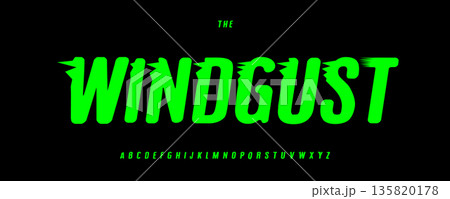 Racing Game Font Logo Alphabet Vector High Round Dynamic Letters Set Typography, Bold Sport Typographic Design for Tall Title Text Poster Headline,Type Logotype, Action Speed Fonts. Vector Typeface 135820178