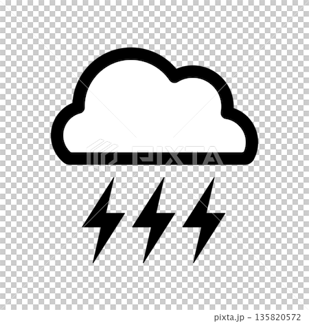 嚴重閃電圖標 嚴重閃電圖標 135820572