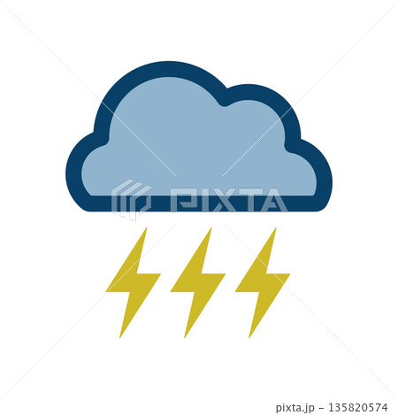 激しい雷のアイコン 激しい雷のアイコン 135820574