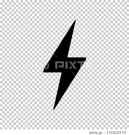 簡單的閃電圖示插圖 簡單的閃電圖示插圖 135820579