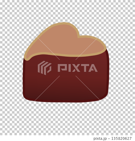 Heart-shaped chocolate illustration 135820627