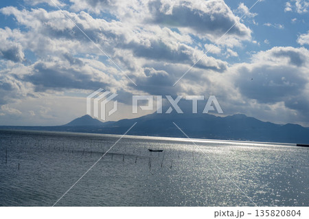 冬の有明海と雲仙 冬の有明海と雲仙 135820804