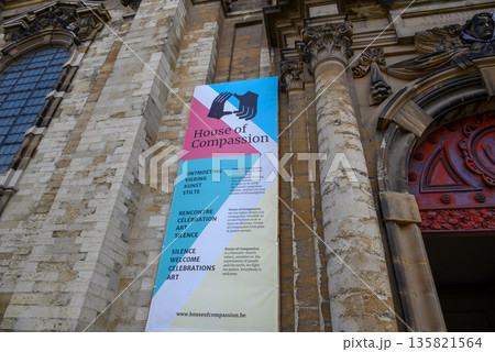House of Compassion in Church of St. John the Baptist at the Beguinage in central Brussels, Belgium 135821564