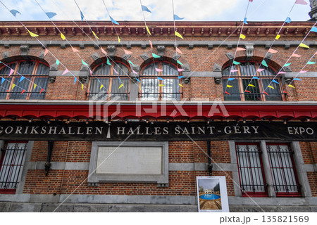 Halles Saint-Gery or Sint-Gorikshallen cultural centre and exhibition space in central Brussels, Belgium Halles Saint-Gery or Sint-Gorikshallen cultural centre and exhibition space in central Brussels, Belgium 135821569