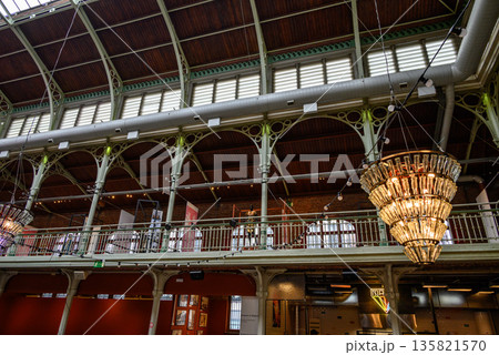 Halles Saint-Gery or Sint-Gorikshallen cultural centre and exhibition space in central Brussels, Belgium 135821570