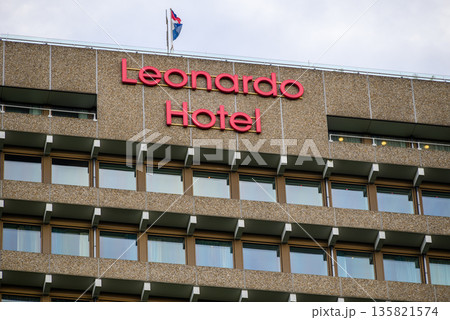 Facade of the Leonardo hotel in Amsterdam, Netherlands Facade of the Leonardo hotel in Amsterdam, Netherlands 135821574