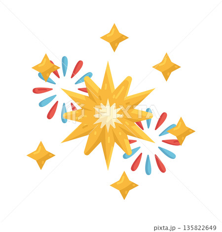 Illustration of fireworks  135822649