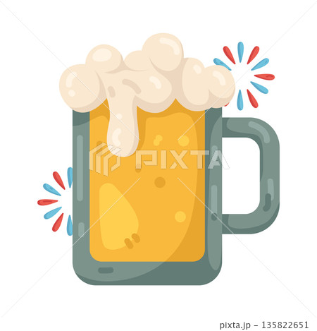 Illustration of beer mug Illustration of beer mug 135822651