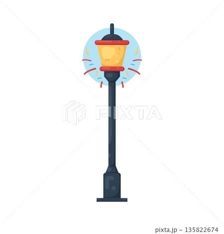 Illustration of street light Illustration of street light 135822674