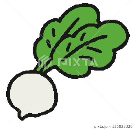 カブの手描きイラスト 135825326