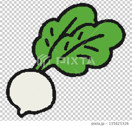 カブの手描きイラスト 135825326