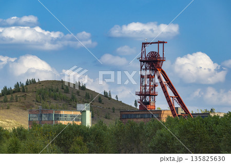 Mining headframe tower structure and industrial building in Zacler 135825630